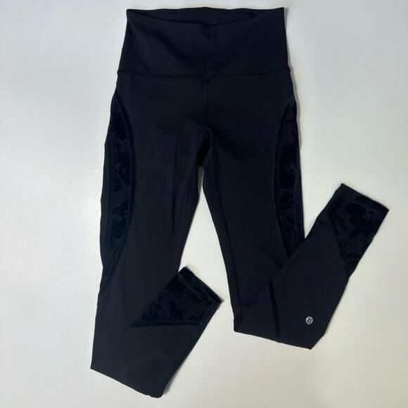 Lululemon Wunder Under High Rise Flocked Tight 28" - Picture 1 of 8